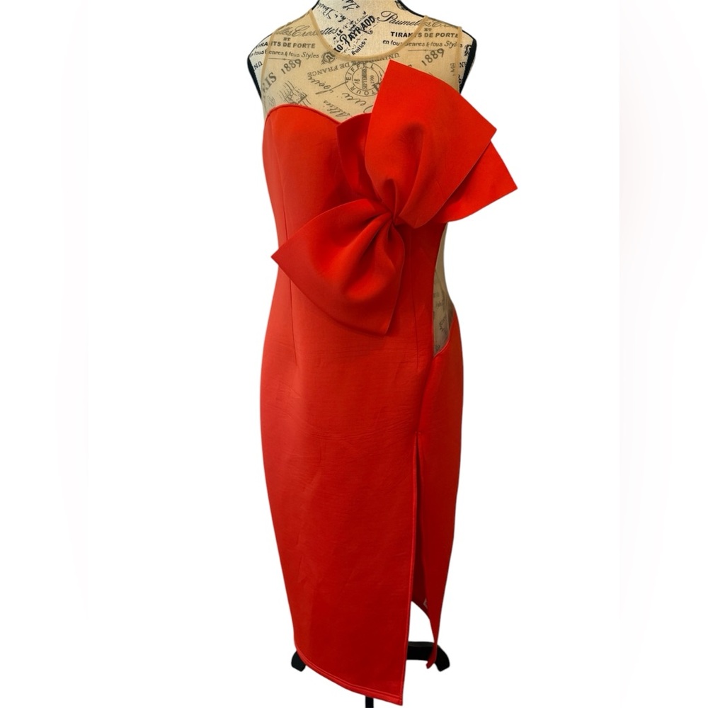ASOS Red Strapless Prom Dress